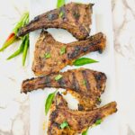 Grilled tandoori lamb chops