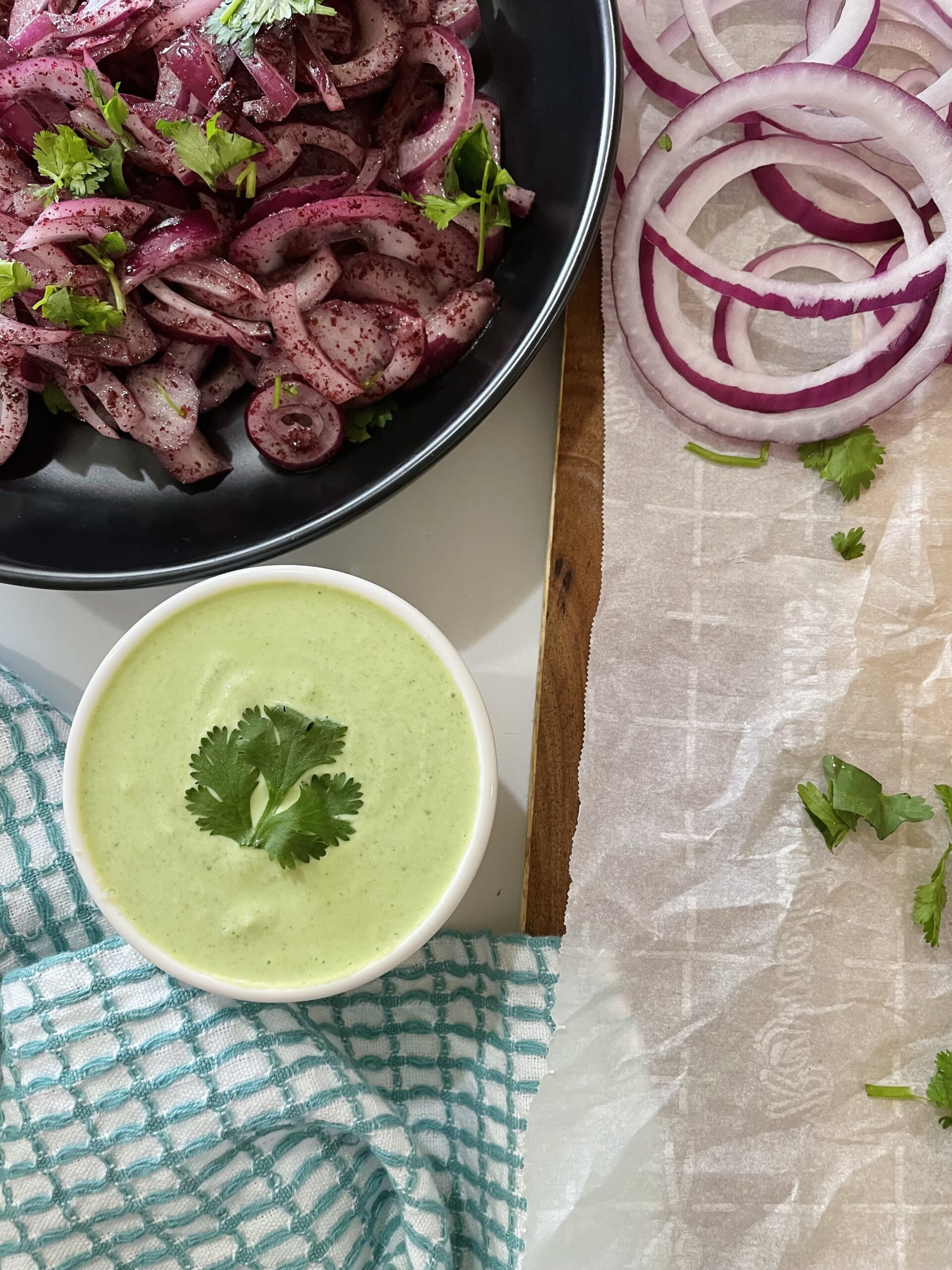 Simple Green Yogurt Chutney (Only Four Ingredients)
