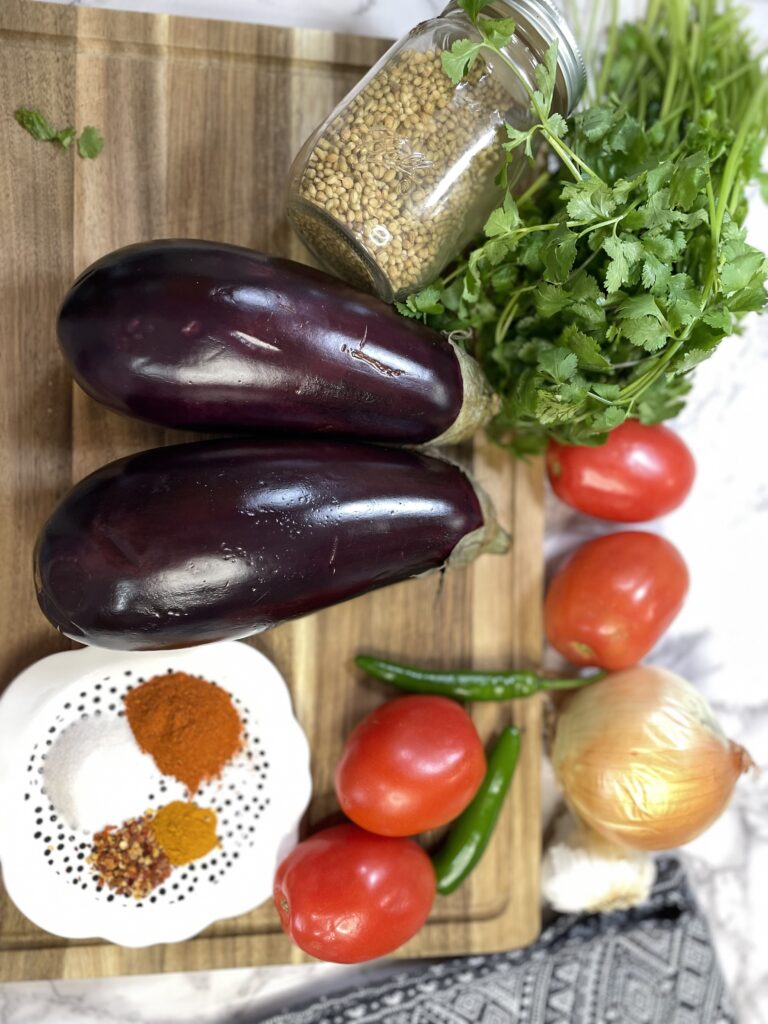 Ingredients for bhaingan ka bharta