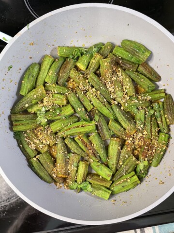 Stir fry okra