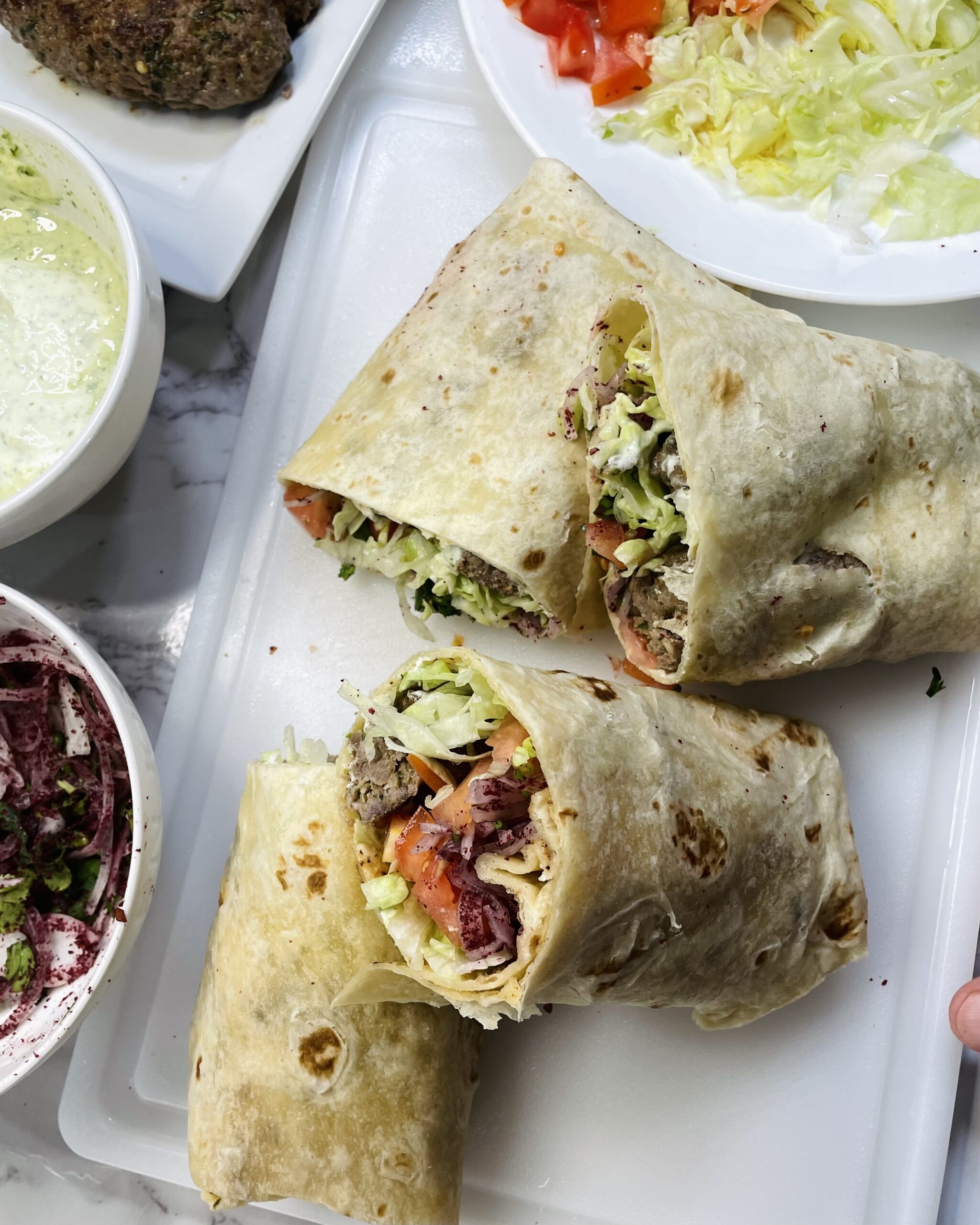 Beef kabob Wraps (school lunch made easy)