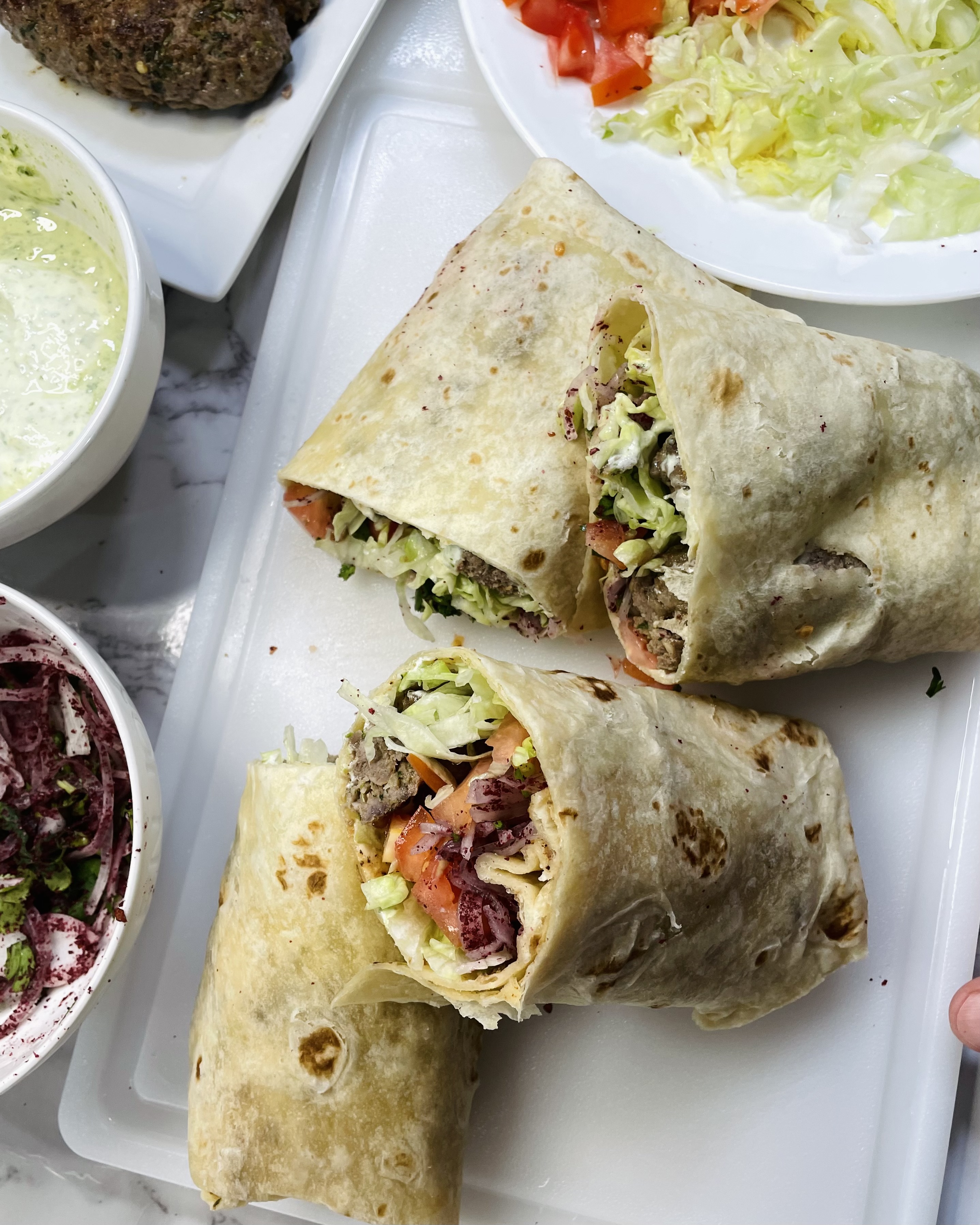 Beef kabob Wraps (school lunch made easy)