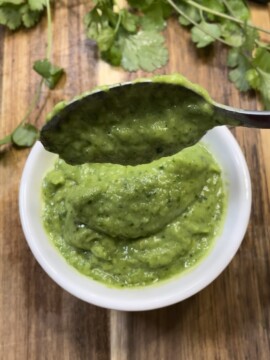 vegan green chutney