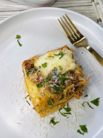 Lasagna with homemade sauce
