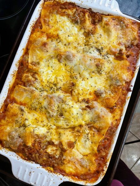 bake the lasagna