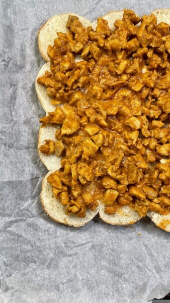 add a layer of tandoori chicken