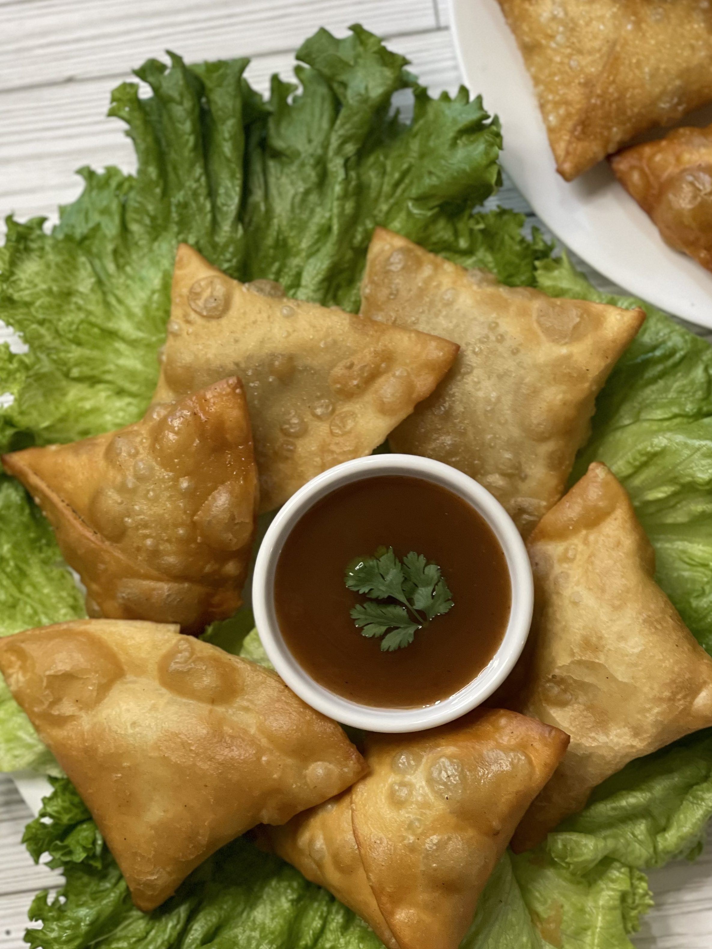 Minced beef samosa