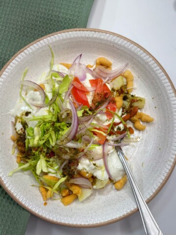 Dahi Bondi Raita (potato and yogurt)