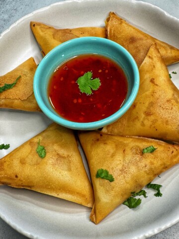 chicken and cheese samosa