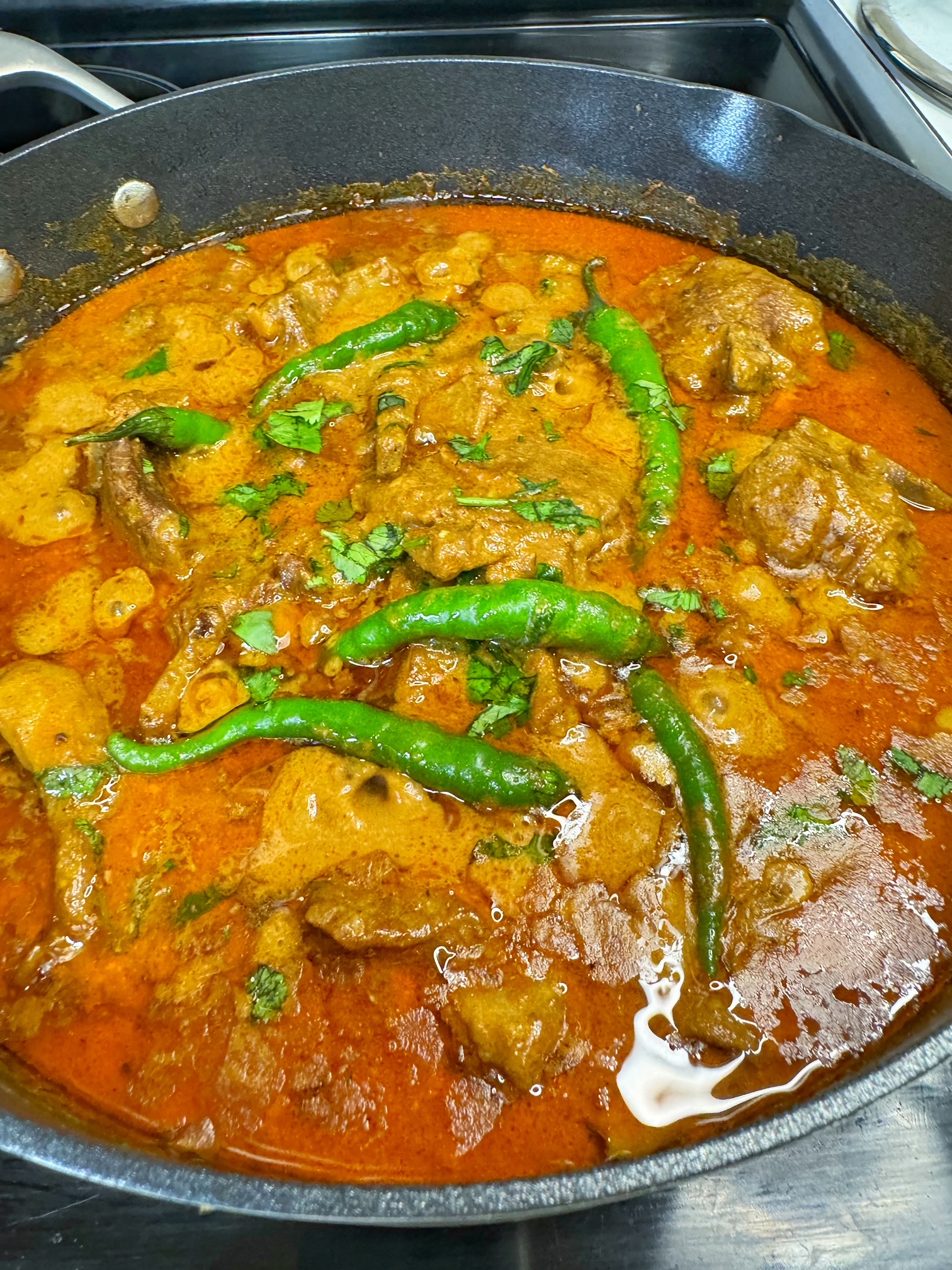 Mughlai Mutton Curry (Tender meat cooked with spices)