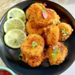 Crispy and cheesy chicken croquettes