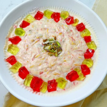 mixed fruit, nuts and vermicelli pudding