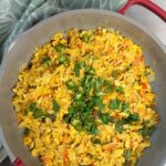 An egg and onion Pakistani curry made for breakfast