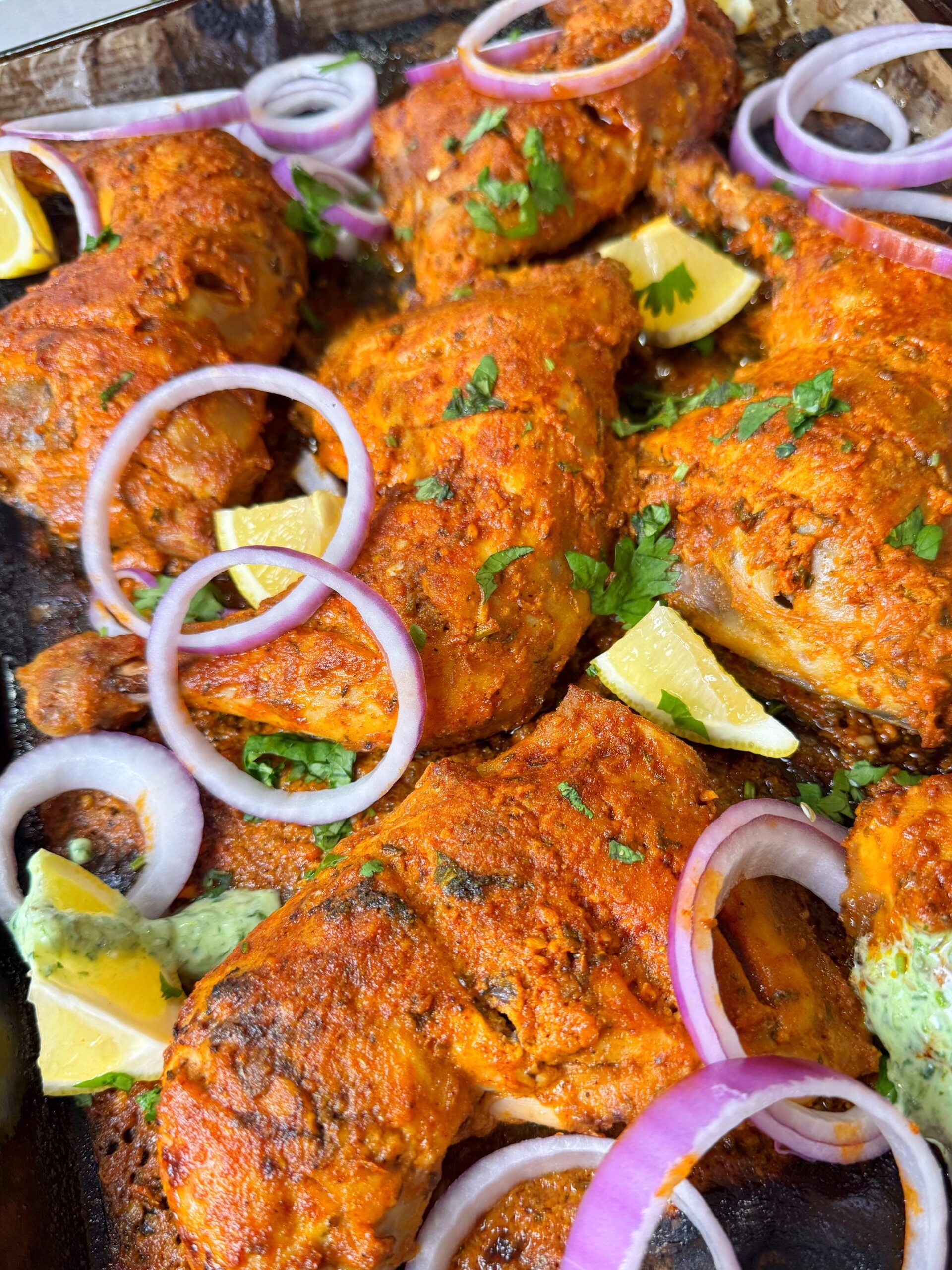 Tandoori Chicken with Green Chutney