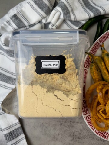 A mix of chickpea flour with the other spices.