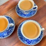 A drink made with milk, tea leaves and milk.