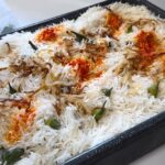 biryani made with chicken and baked in the oven