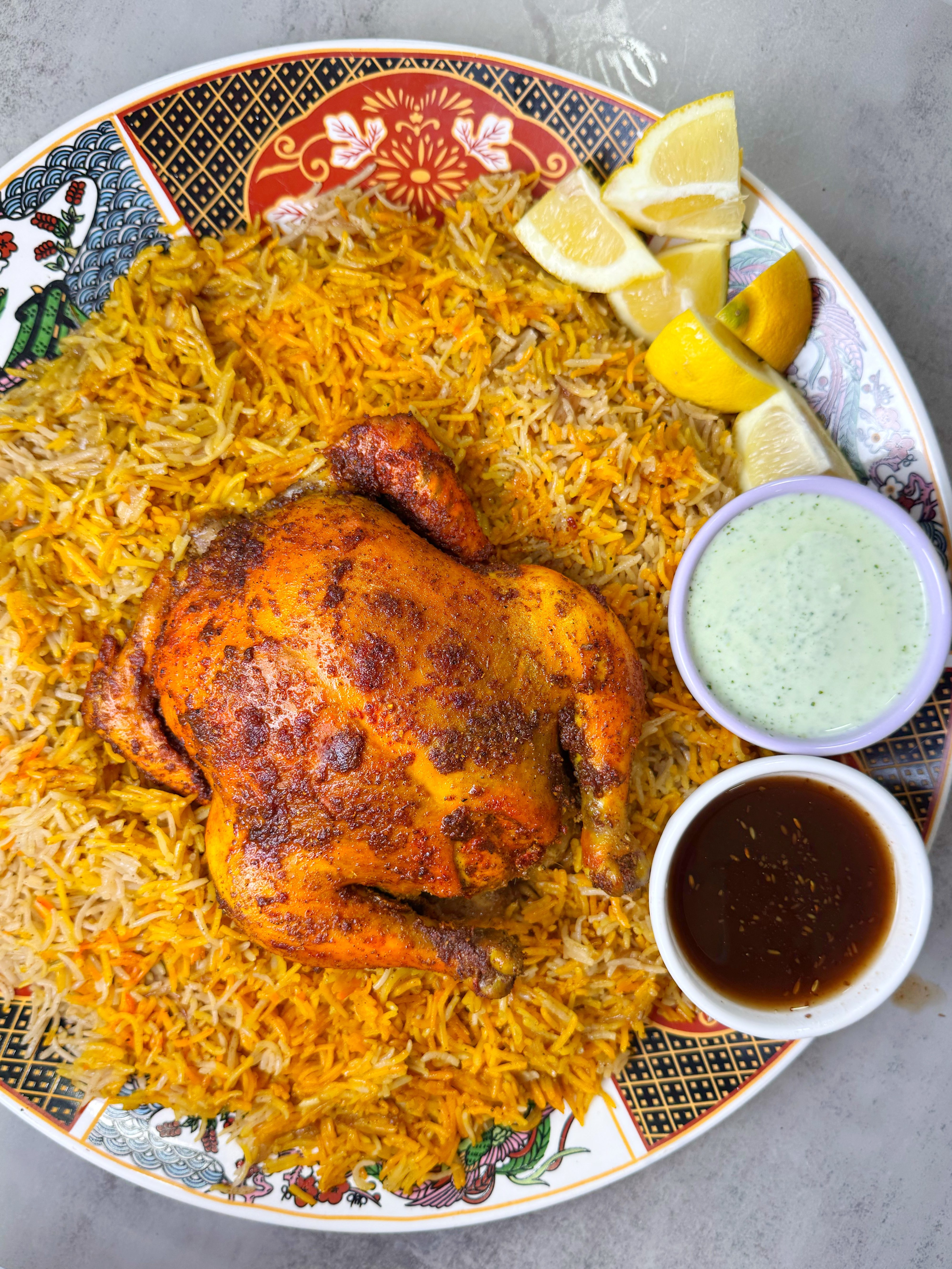 Balochi Chicken Sajji with Rice