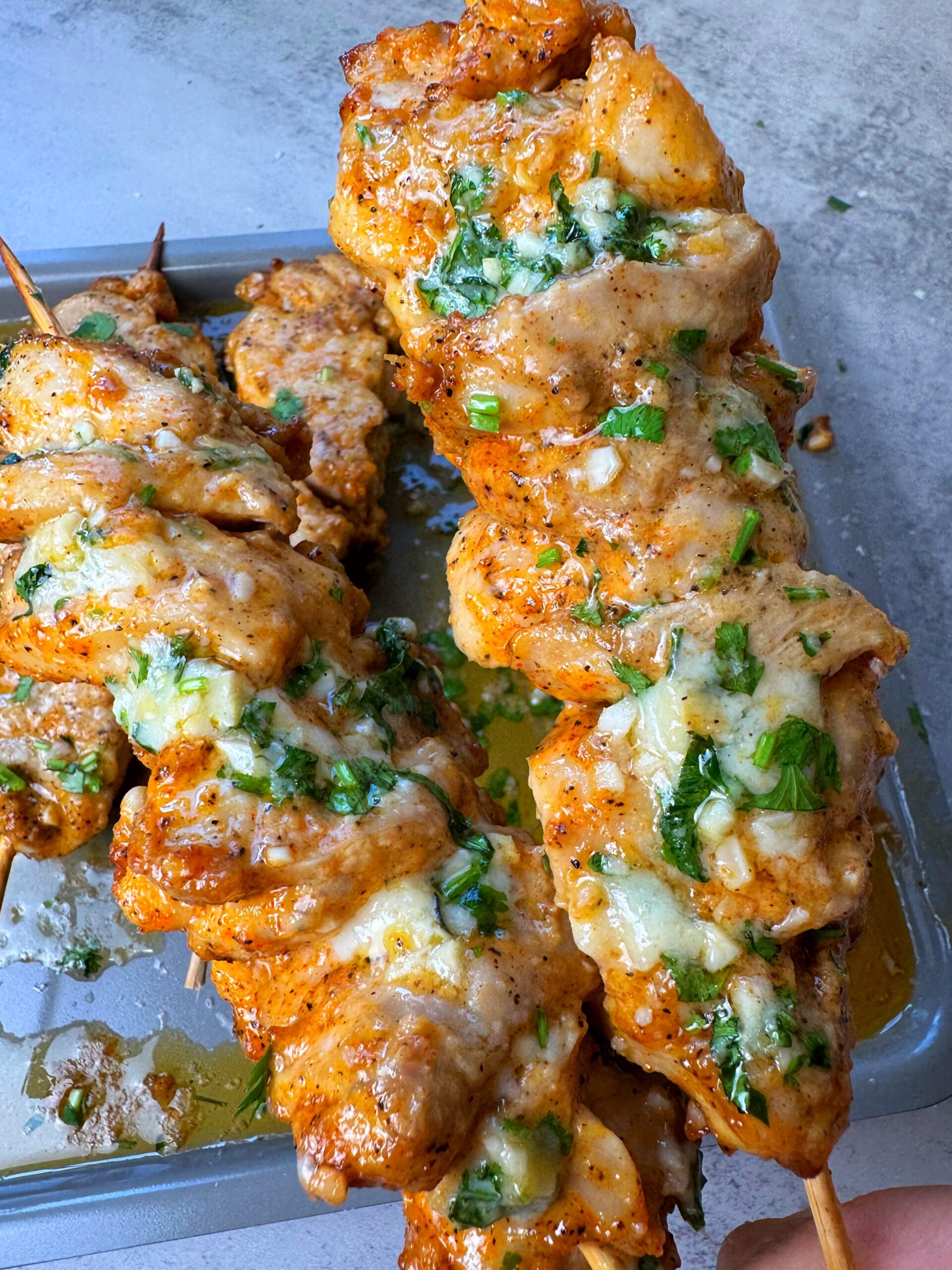 Air fried 20 minutes chicken skewers