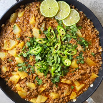 ground beef and potato curry is also known as aloo keema is a yummy Pakistani recipe
