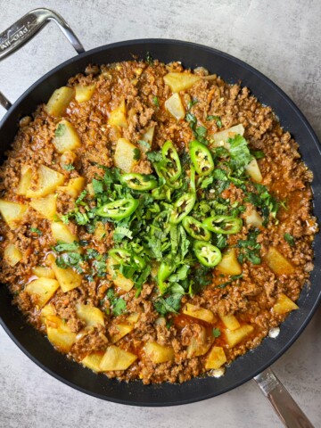 aloo keema recipe is a ground beef and potato curry