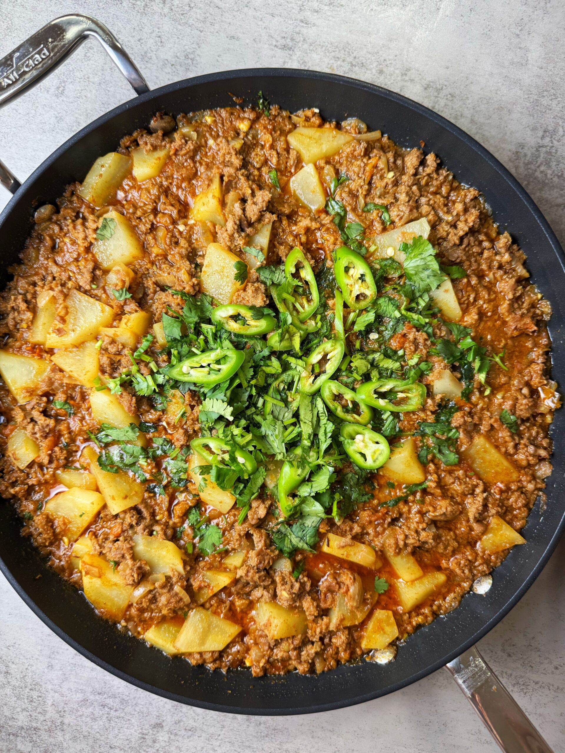 Ground Beef and Potatoes Curry (Aloo Keema)