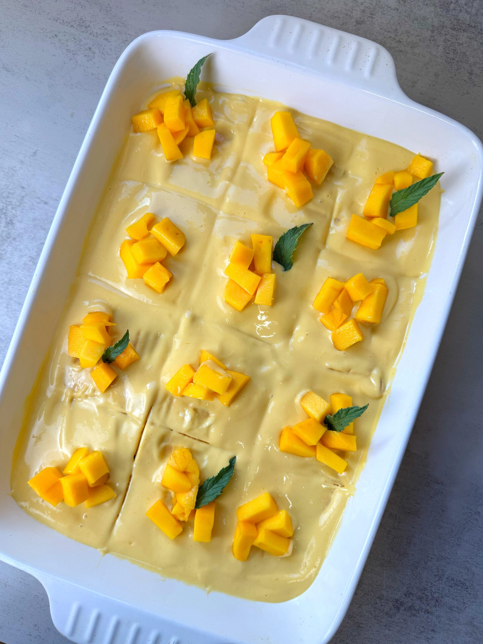 Mango Carlota is a Mexican style ice box cake