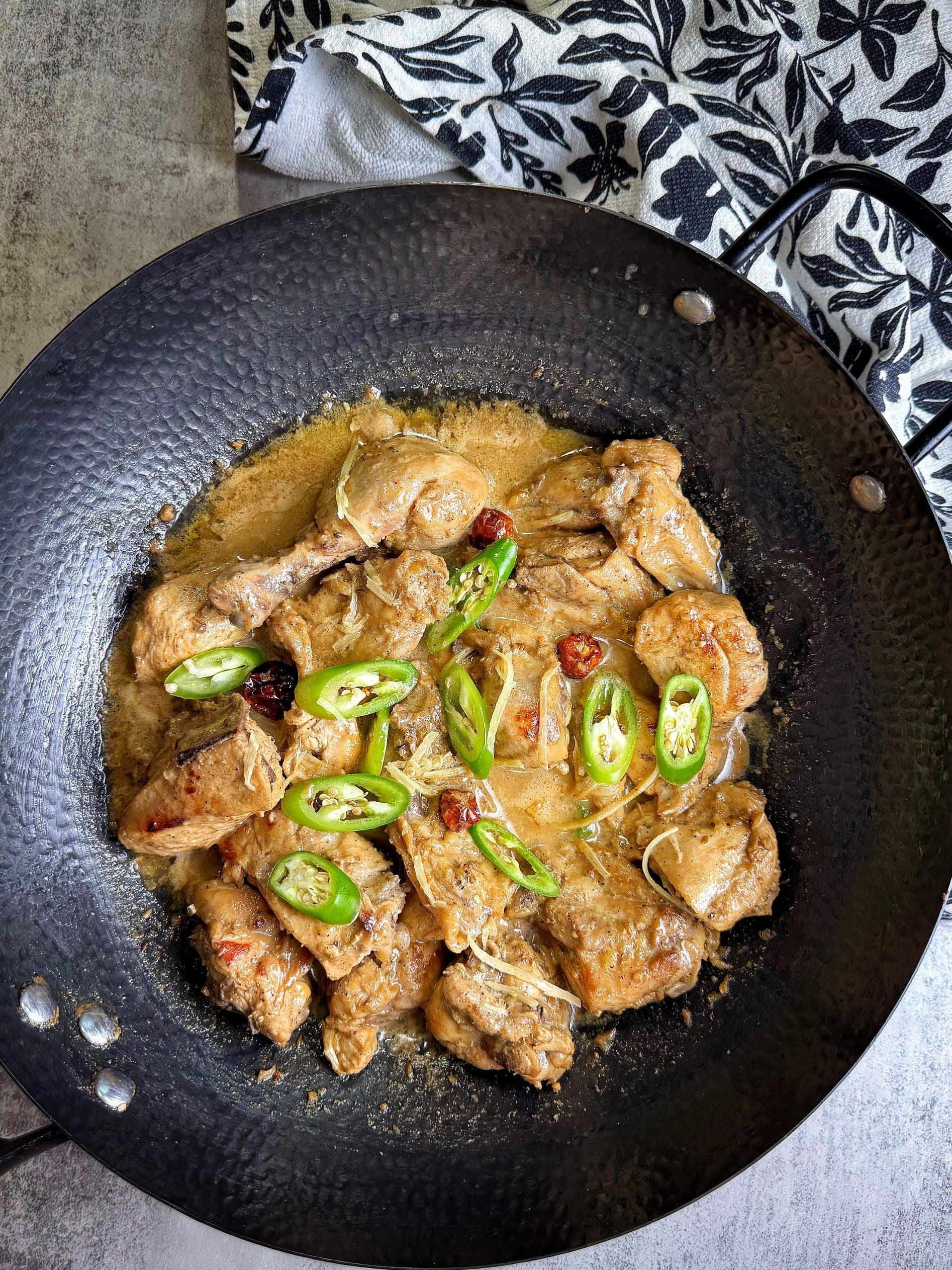 White chicken karahi