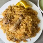 A chicken and rice dish made in the Instant Pot with minimal spices in Pakistani style