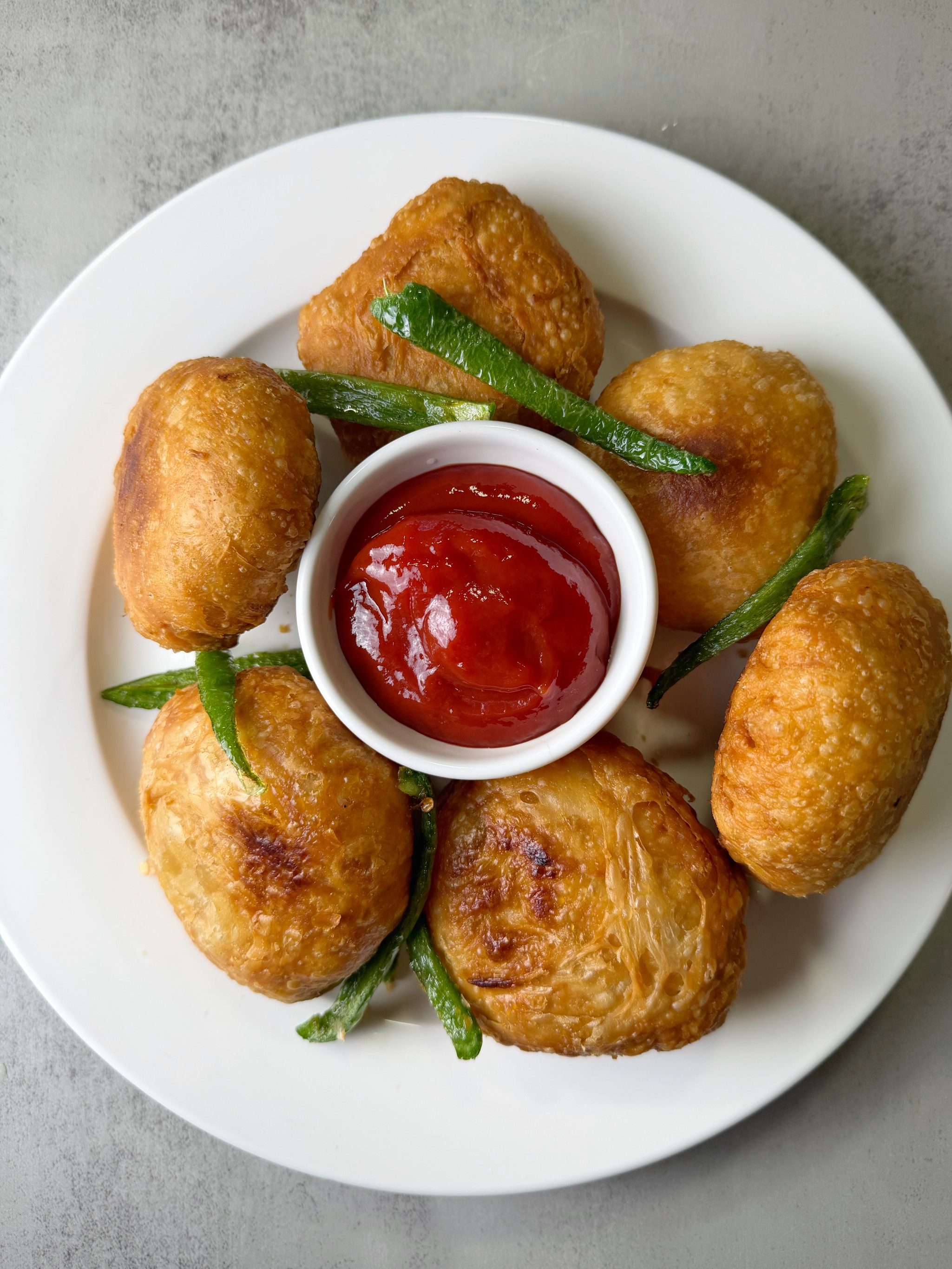 Chicken Kachori made with Frozen Parathas